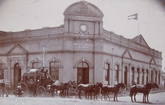 1887 photo of the single-story post office.
