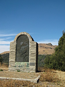 Monument erected by the 'Aksie Vrouekrag' in 1997 at the foot of Majuba Hill